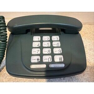 LENOXX SOUND Designer Desk TELEPHONE Large Buttons Forest Green PH-306 tested